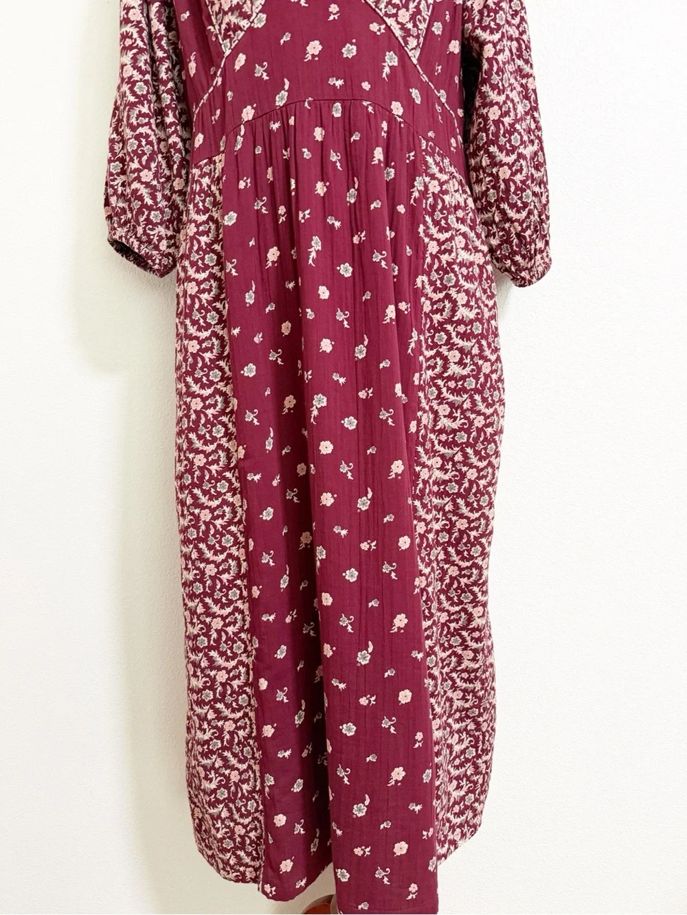 Fat Face Kelly Red Wild Ditsy Floral Cotton Boho Midi Dress - Picture 6 of 15